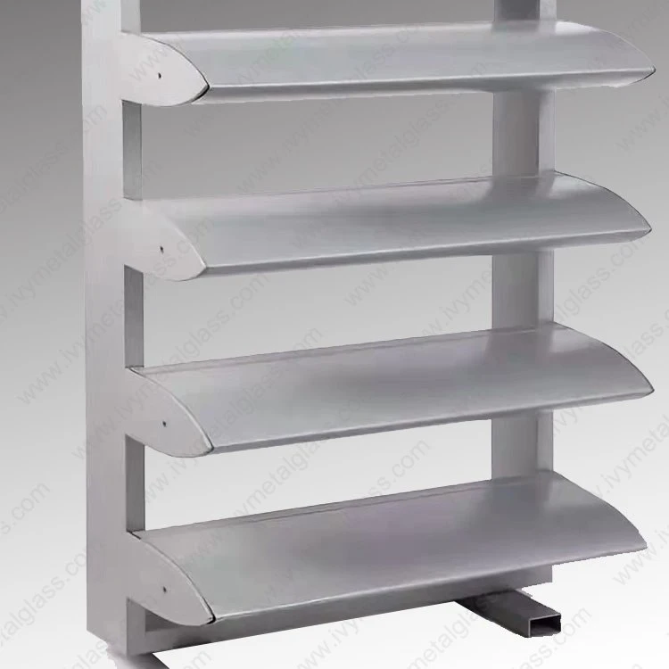 Fenêtres à persiennes fixes en aluminium