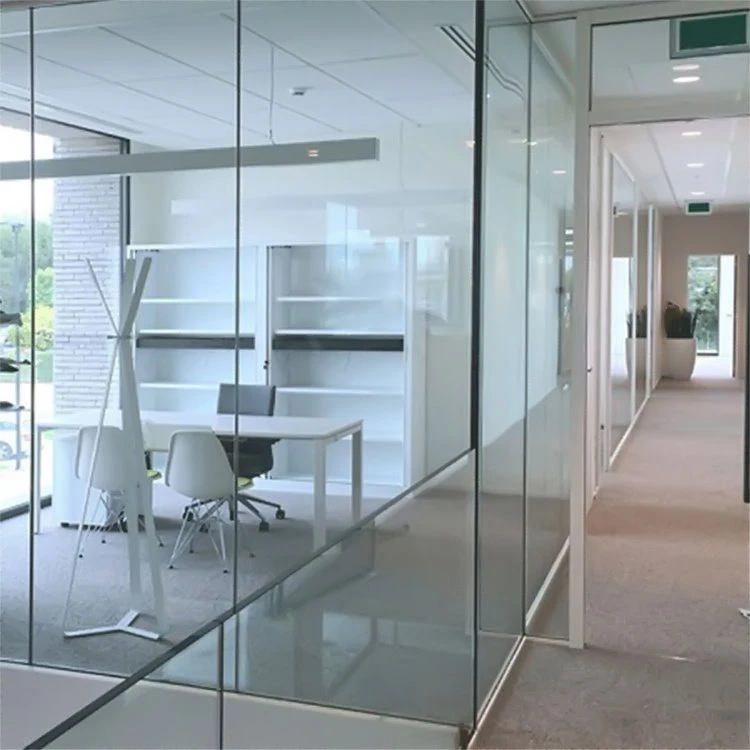 Porte battante en verre sans cadre