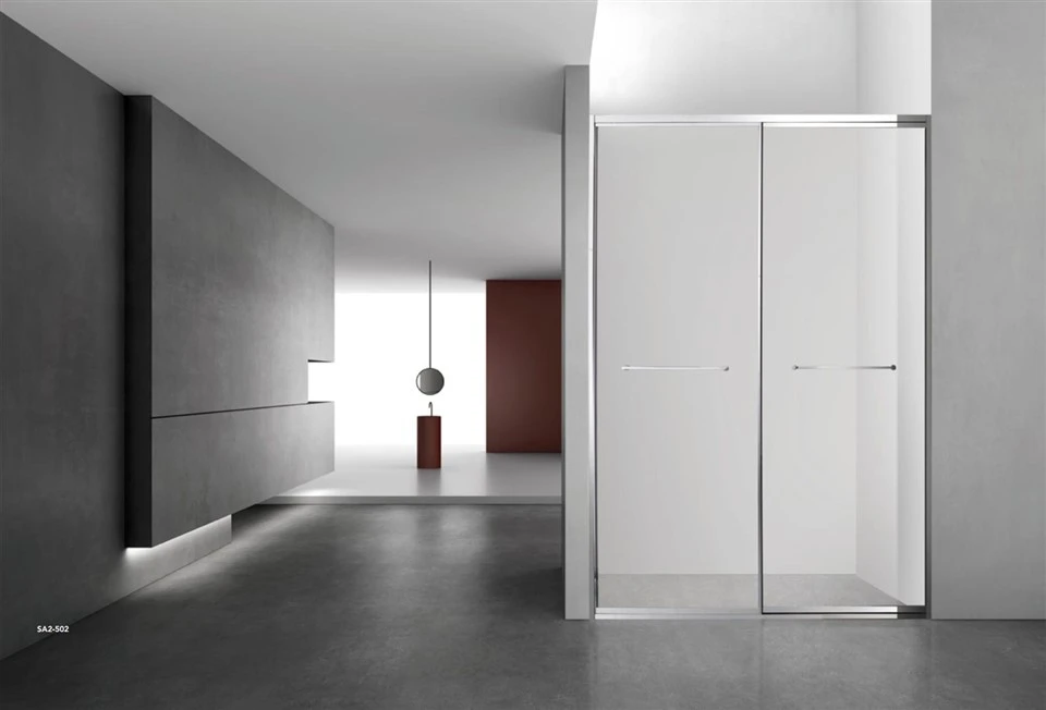 Rampes horizontales pour salle de douche à portes coulissantes