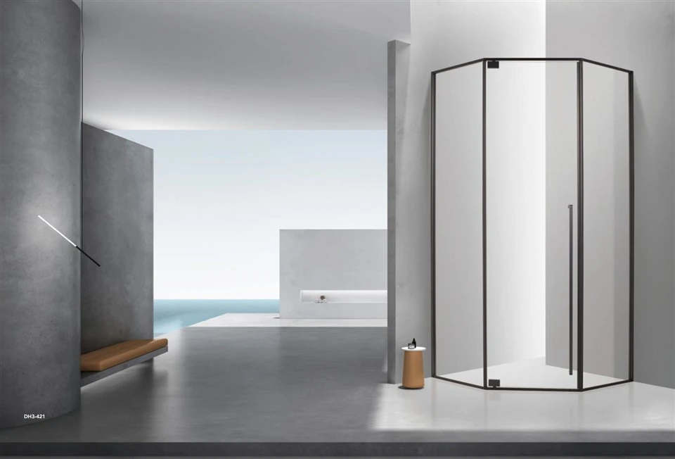 Douche à long manche en forme de diamant