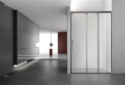 Salle de douche à poignée verticale courte ronde